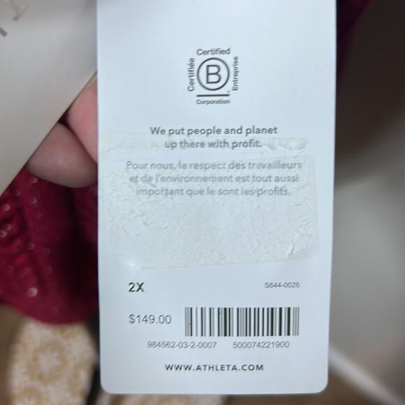 NWT Athleta decadent red metallic crew neck sweater - Picture 13 of 13